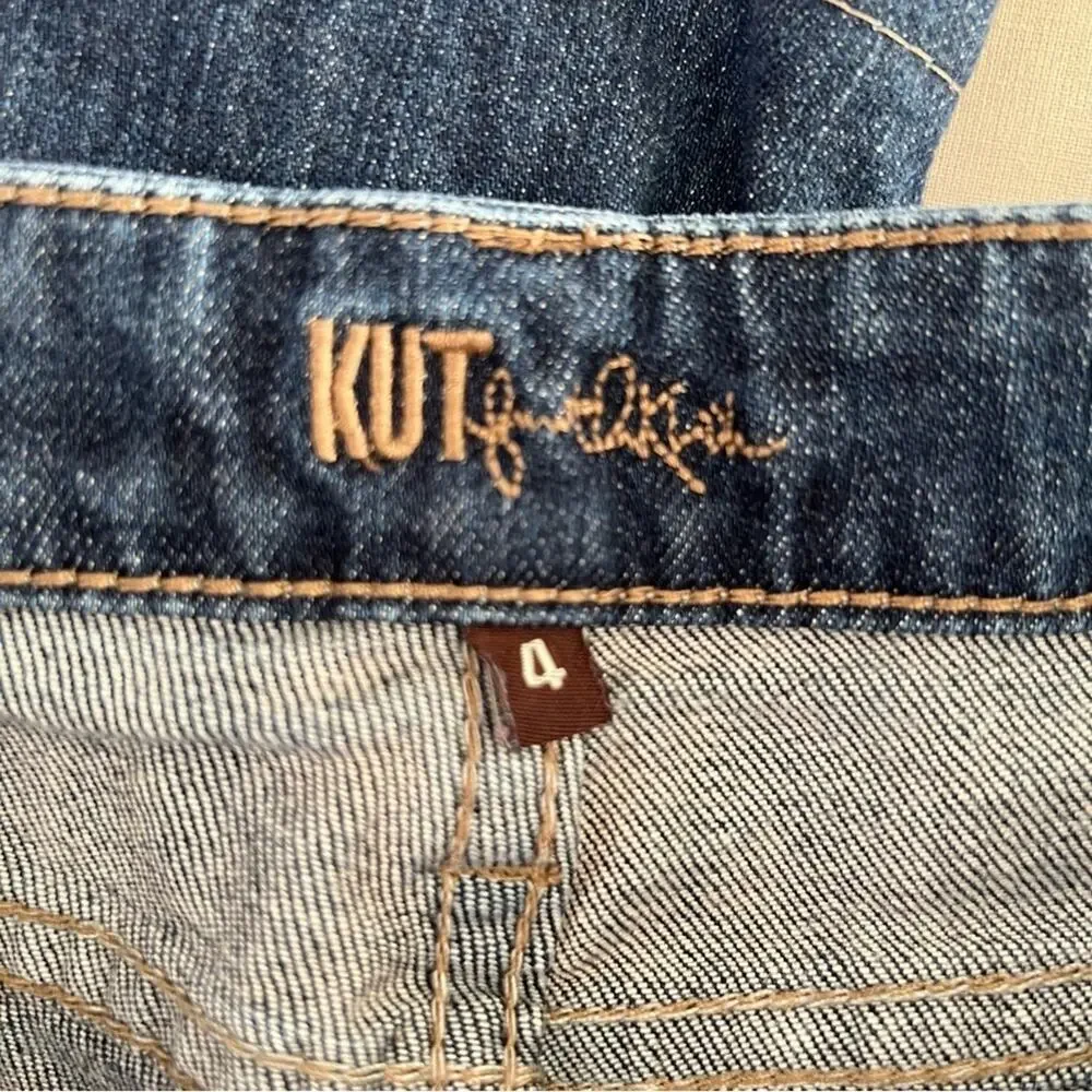 KUT from the Kloth Denim Jean Shorts Bermuda Length Jorts Size 4